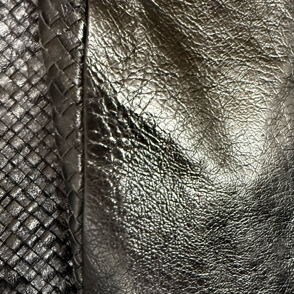 Elliott Lucca Black Woven Leather Shoulder Bag - Picture 4 of 11
